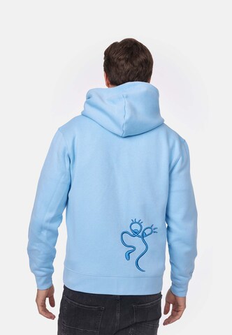 smiler. Zip-Up Hoodie in Blue