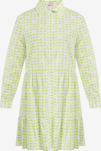 Robe-chemise IZIA en vert : devant