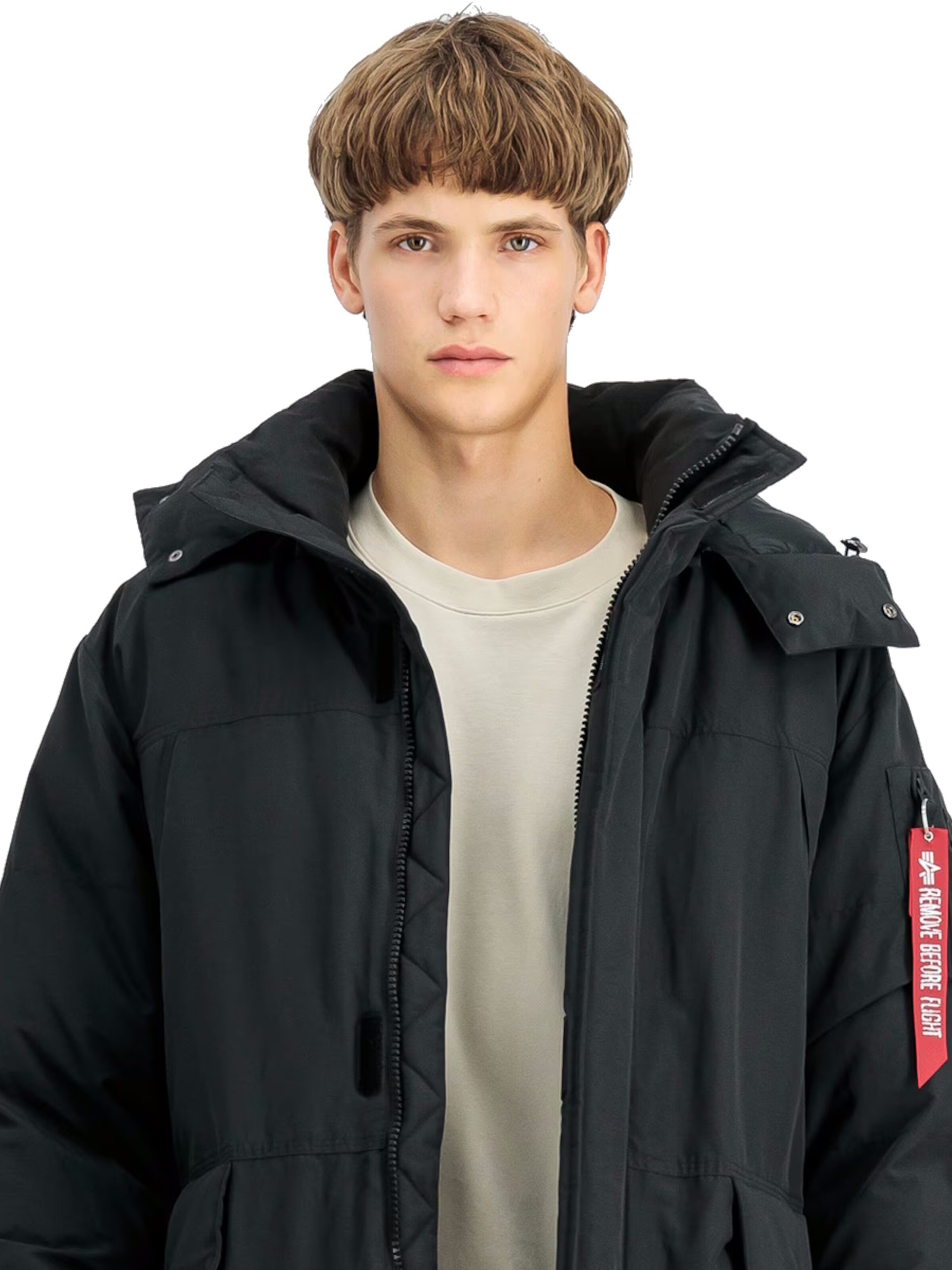 ALPHA INDUSTRIES Winter parka in Black