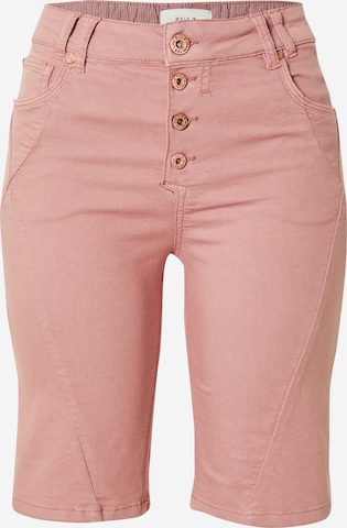 Regular Pantalon 'ROSITA' PULZ Jeans en rose : devant