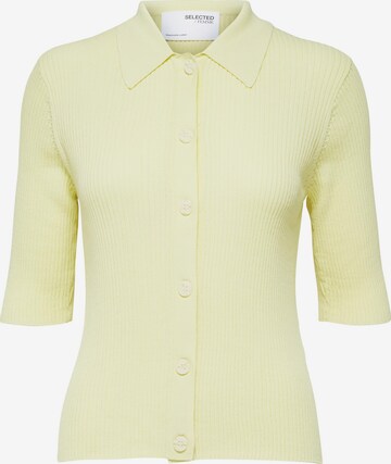 Cardigan Selected Femme Petite en jaune : devant