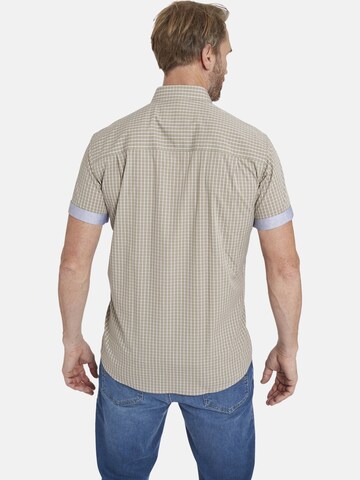 Jan Vanderstorm Regular fit Button Up Shirt 'Ajule' in Beige