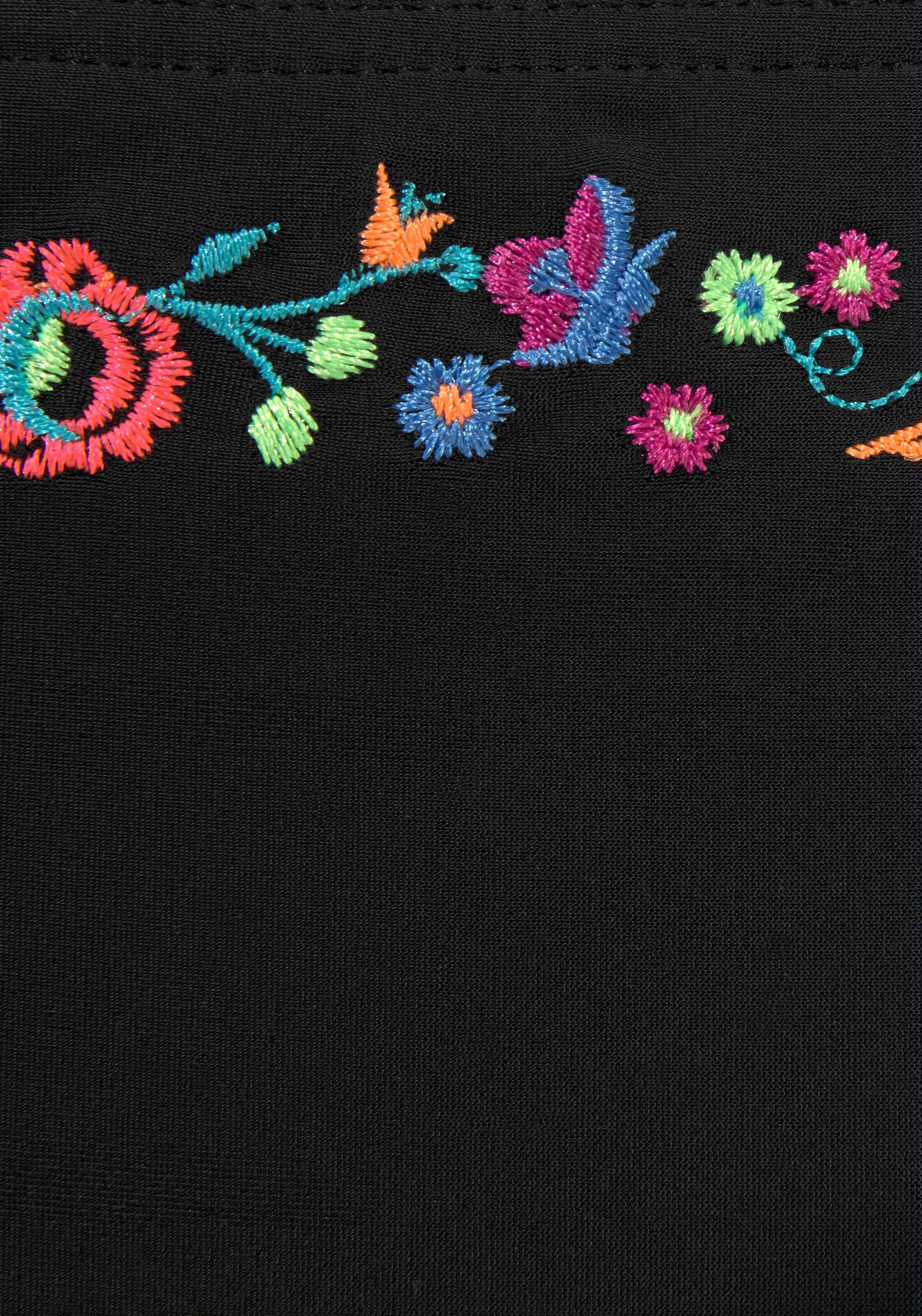 Regular Costum de baie două piese 'Flori' de la BUFFALO pe negru