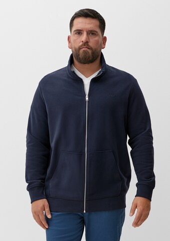 s.Oliver Sweatvest in Blauw: voorkant