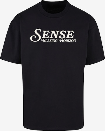 9N1M SENSE T-Shirt 'Blazing Horizon' in Schwarz: predná strana