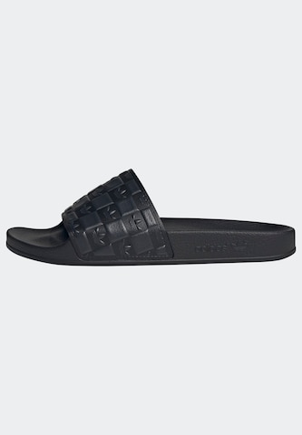 ADIDAS ORIGINALSNatikače s potpeticom 'ADILETTE' - crna boja: prednji dio