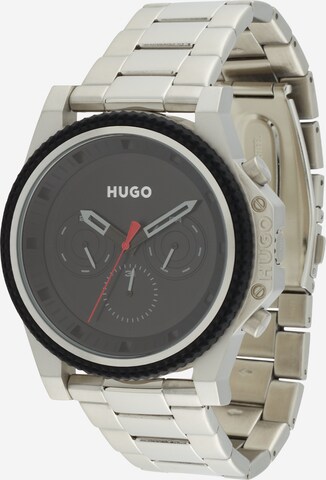 HUGO Analog Watch '#BRAVE' in Silver: front