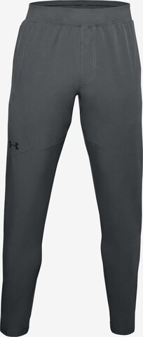 UNDER ARMOUR Tapered Sportbroek 'Unstoppable' in Grijs: voorkant