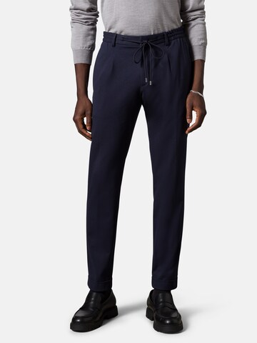 Baldessarini Regular Pleat-Front Pants in Blue: front