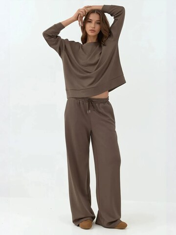 Wide leg Pantaloni sportivi di Hiccup in marrone
