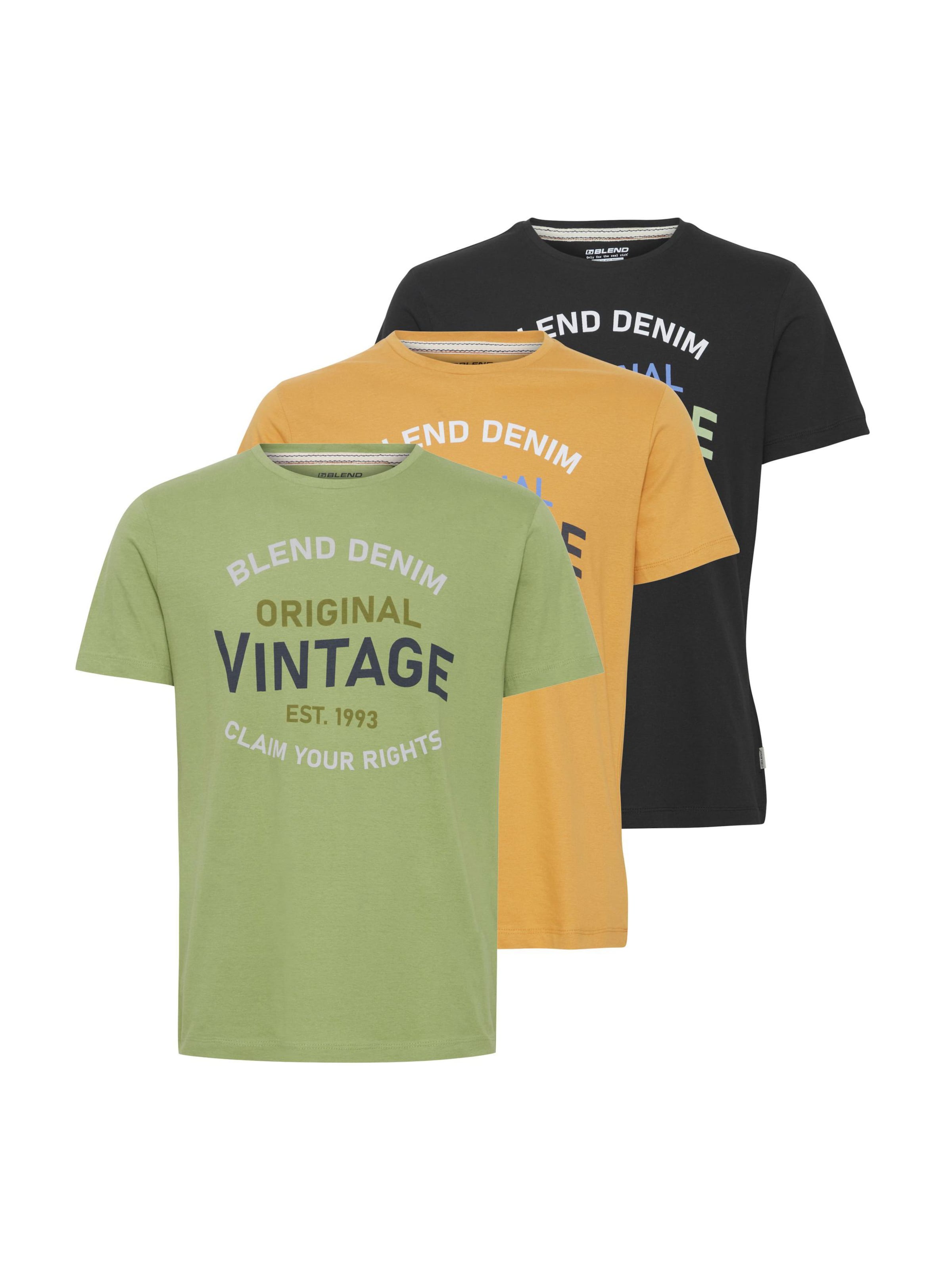 BLEND - Camisa em amarelo: frente