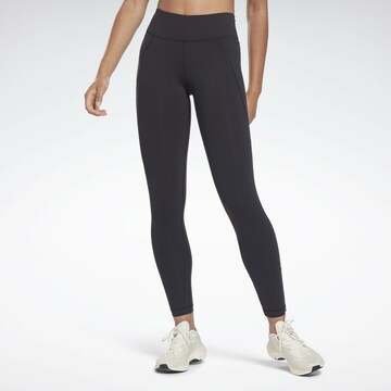 Reebok Skinny Športové nohavice 'Lux' - Čierna: predná strana