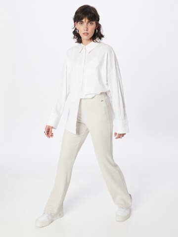 TOM TAILOR DENIM Flared Trousers in White