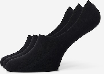 Chaussettes 'Invisibles (zwart) - 3 pack' SOLIT socks en noir : devant