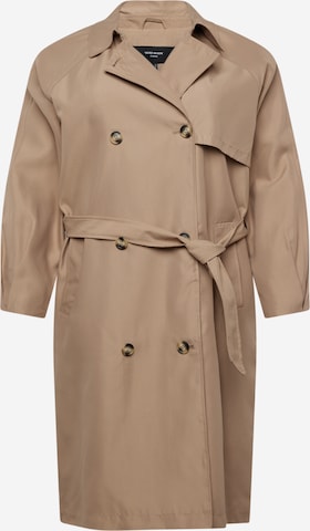 Manteau mi-saison 'Doreen' Vero Moda Curve en marron : devant