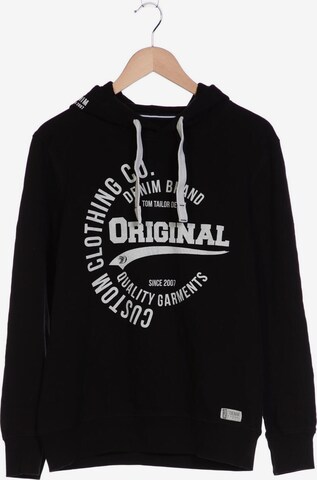 TOM TAILOR DENIM Sweatshirt & Zip-Up Hoodie in M in Black: front