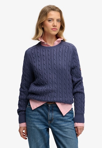Superdry Trui in Blauw: voorkant