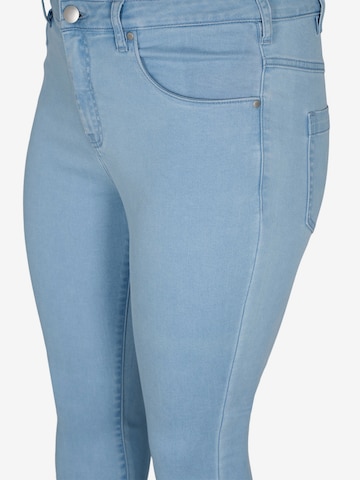 Skinny Jean 'Amy' Zizzi en bleu