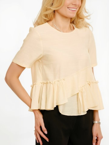 Liberte Essentiel - Top ' FIE ' en blanco