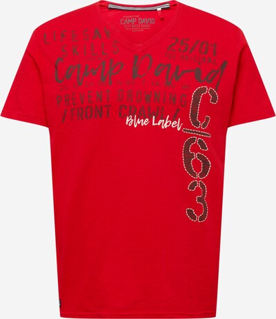 CAMP DAVID Shirt in Red / Black / White, Item view