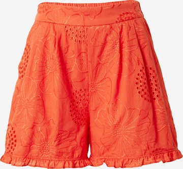 Loosefit Pantalon 'FABIANA' NAF NAF en orange : devant