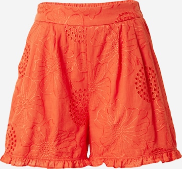 NAF NAF Loosefit Broek 'FABIANA' in Oranje: voorkant