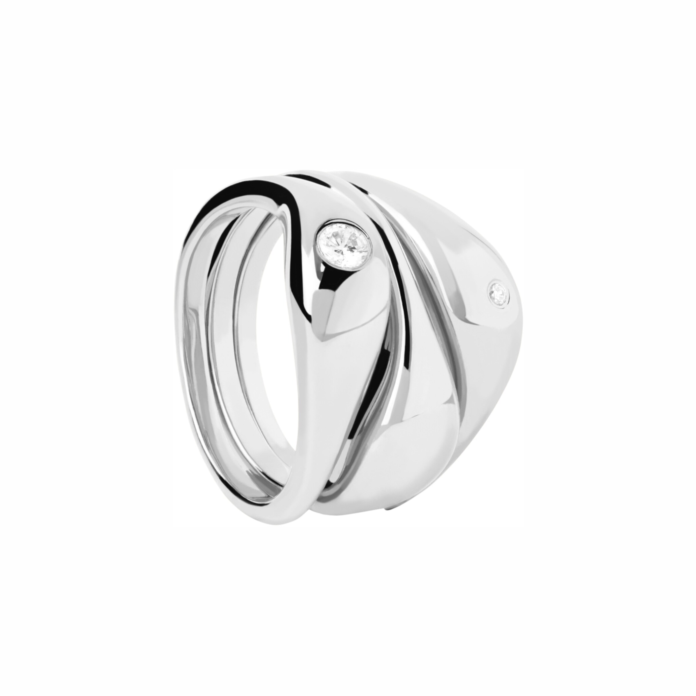 P D PAOLA Ring in Zilver: voorkant