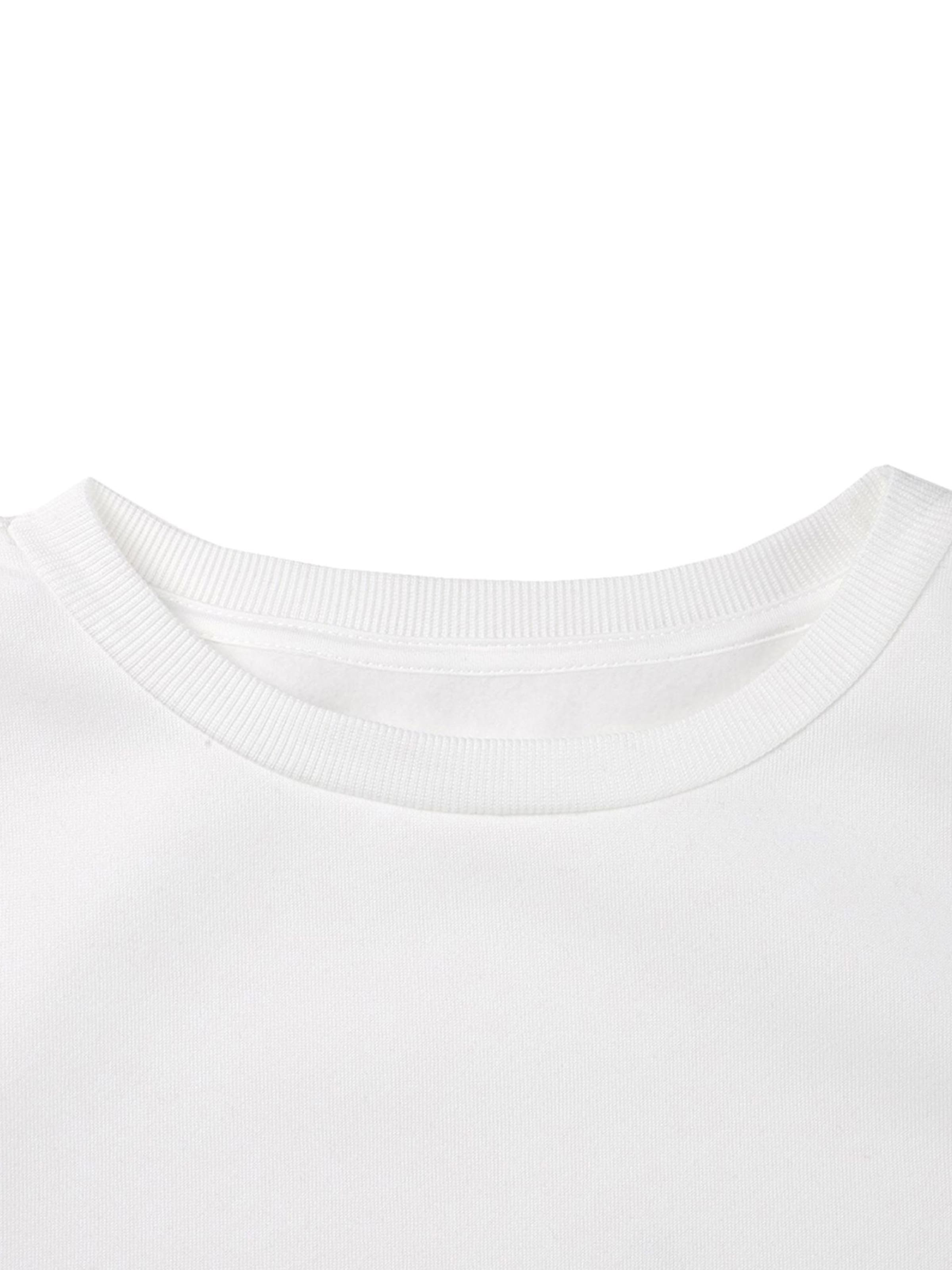 Felpa 'Loose Women's Oversized Sweatshirt, Casual Style with Dropped Shoulders' di GORHEY in bianco