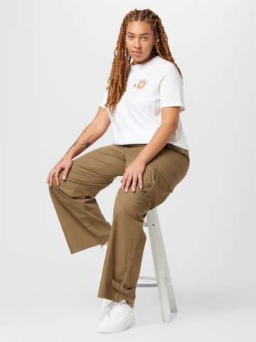 Vero Moda Curve - Pierna ancha Pantalón cargo 'CHARLOTTE' en verde