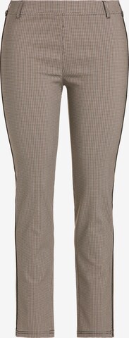 Ulla Popken Regular Broek in Beige: voorkant