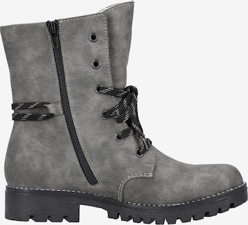 Rieker Lace-Up Ankle Boots in Grey