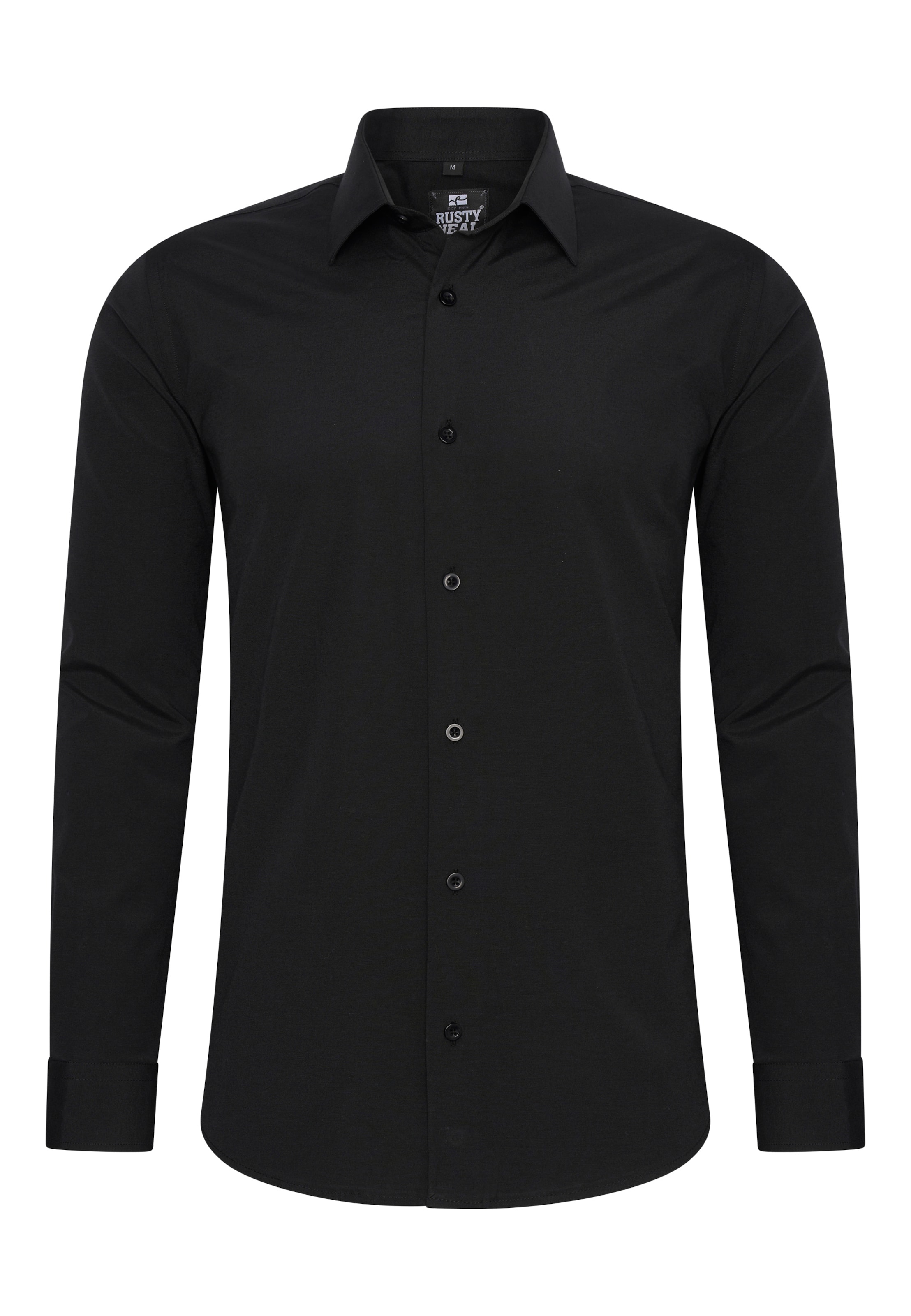 Rusty Neal Regular fit Button Up Shirt in Black: front