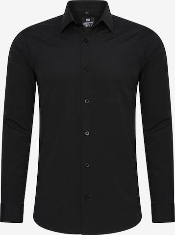 Rusty Neal Button Up Shirt in Black: front