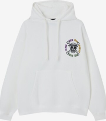 Pull&Bear Sweatshirt in White: front