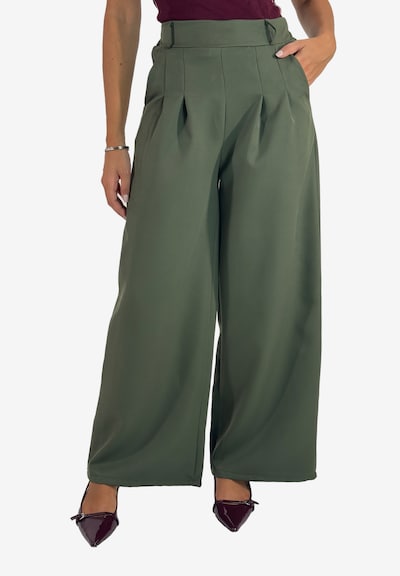 Pantaloni con pieghe in 40 Elara di colore verde, Visualizzazione prodotti