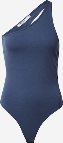 NA-KD Shirt Bodysuit 'Matiamu by Sofia' in Blue: front