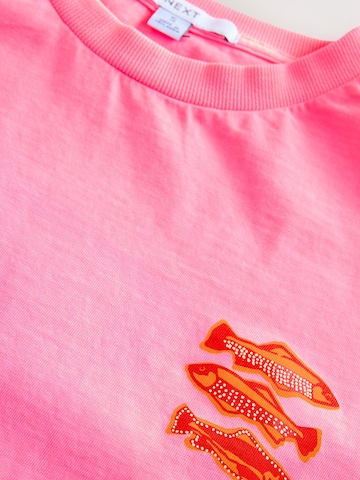 Next T-Shirt 'Sardine Matchbox' in Pink