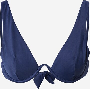 Hunkemöller Triangle Bikini Top in Blue: front