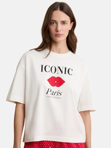 ETAM Schlafshirt 'Paris Iconic' in Weiß: Vorderseite