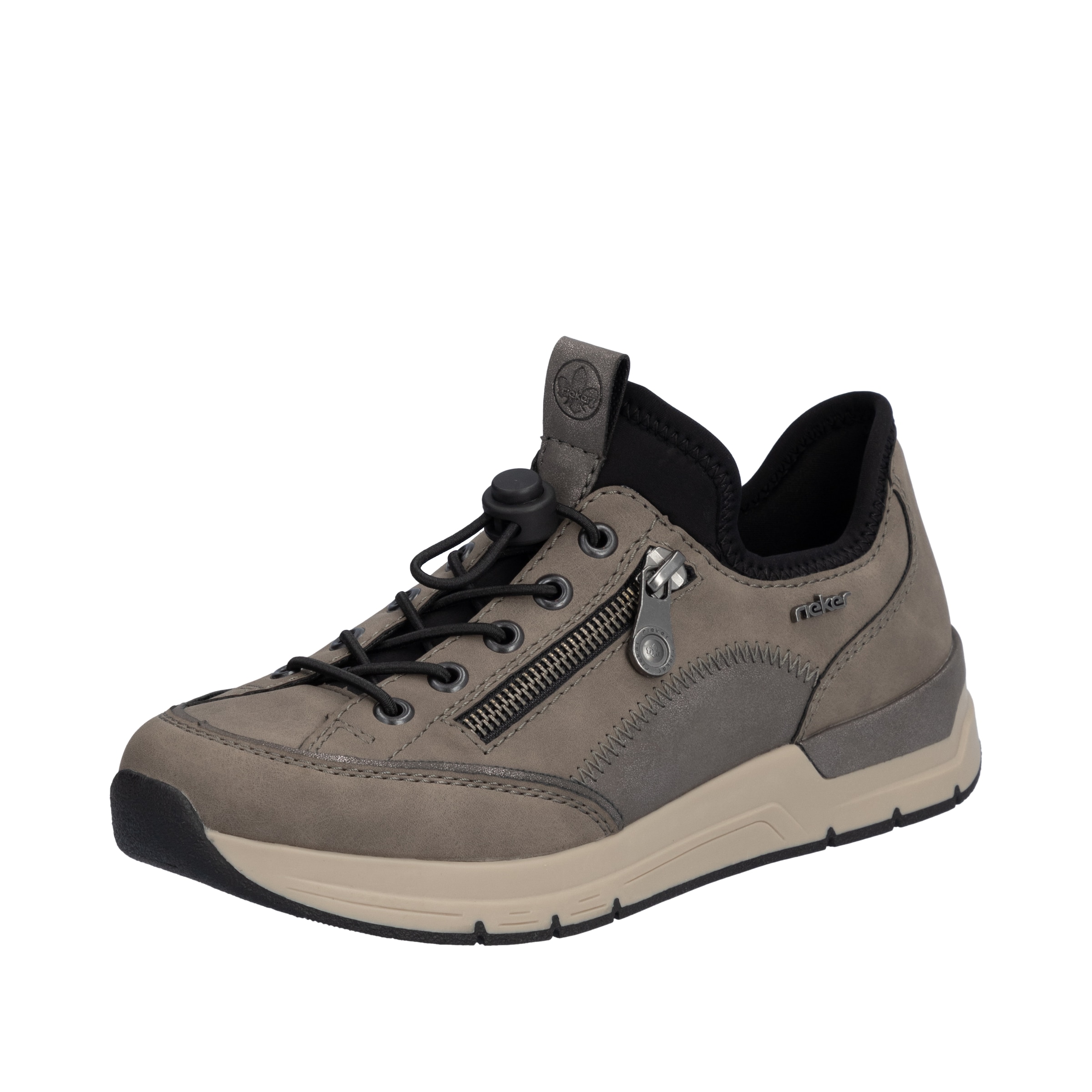 Rieker Sportlicher Schnürschuh in Grau: Vorderseite