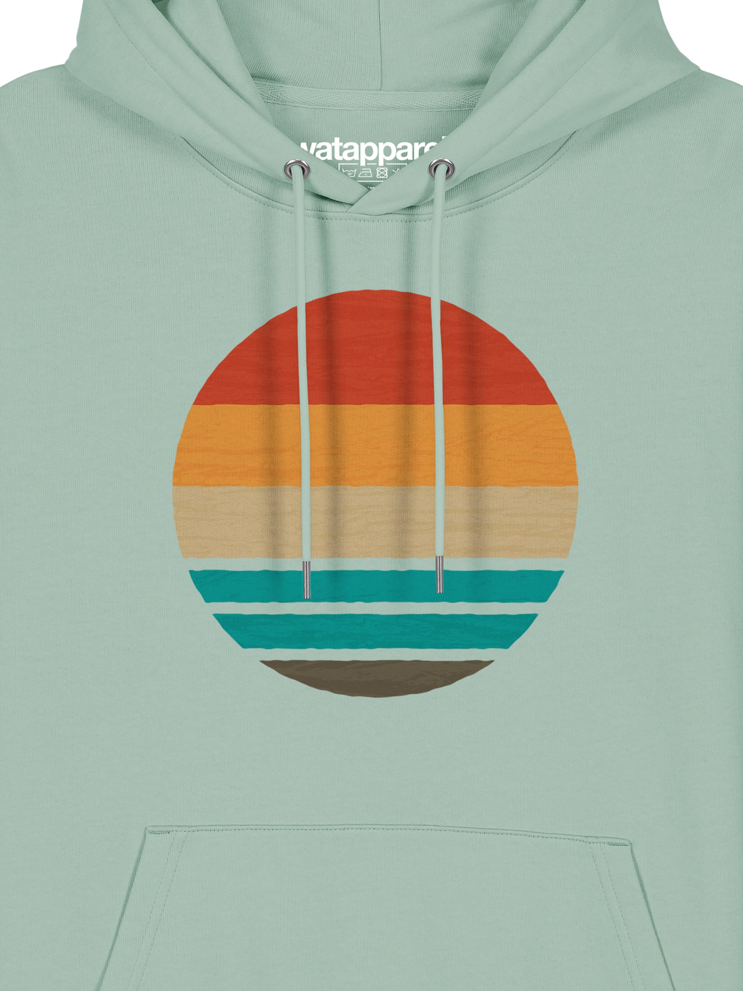 Sweat-shirt ' Retro Sunset Ocean ' Watapparel en vert