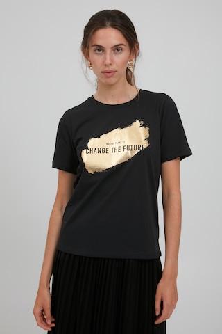 ICHI Shirt 'IHFREIDA SS' in Zwart: voorkant