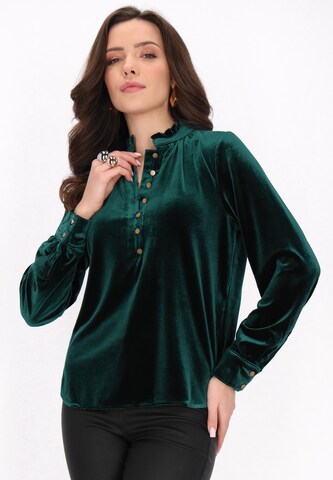 Chemisier faina en vert : devant
