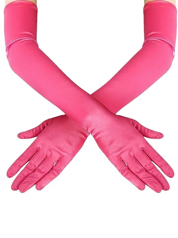 7Heaven Full Finger Gloves 'A0214' in Pink: front