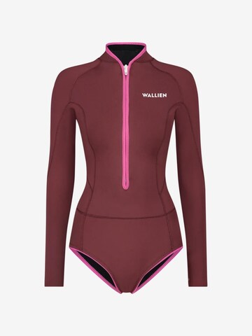 Combinaison en néoprène 'Horizonia Yulex®' WALLIEN en rouge : devant