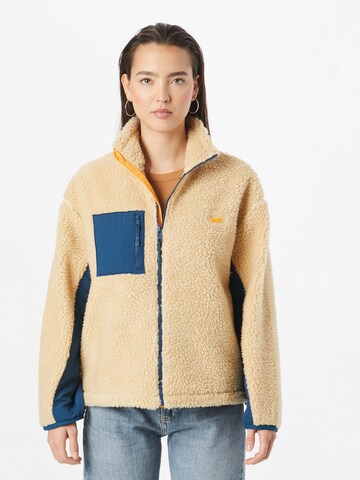 LEVI'S ® Ζακέτα φλις 'Big Foot Sherpa Jacket' σε μπεζ: μπροστά