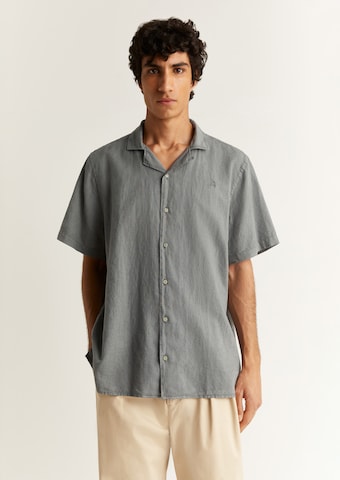 Scalpers Regular fit Overhemd 'Hawaiian' in Grijs
