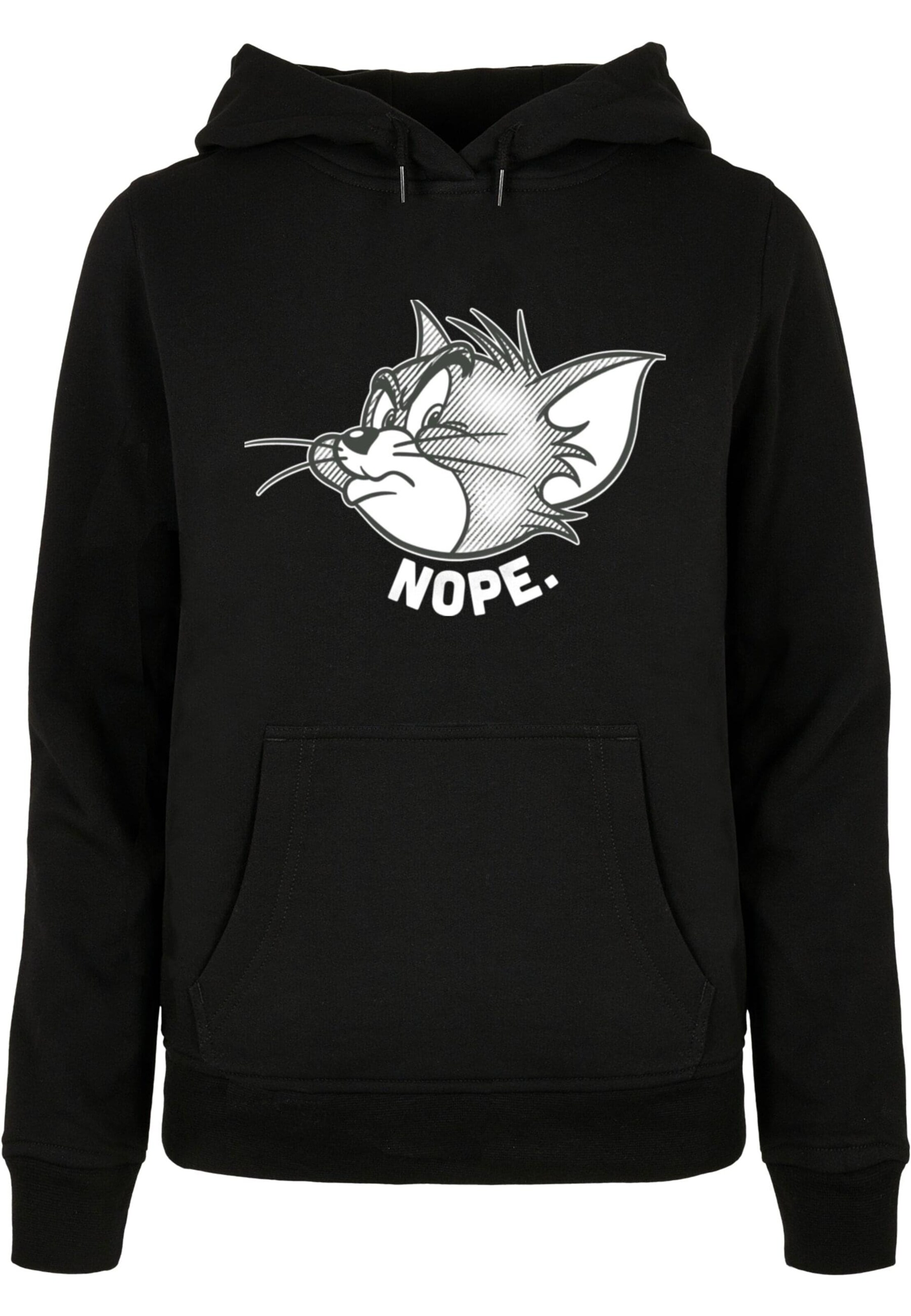 ABSOLUTE CULT Sweatshirt 'Tom and Jerry - Nope' in Schwarz: Vorderseite