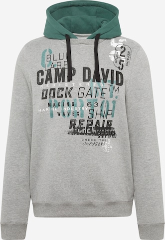 CAMP DAVID Sweatshirt 'Shipyard' in Grijs: voorkant