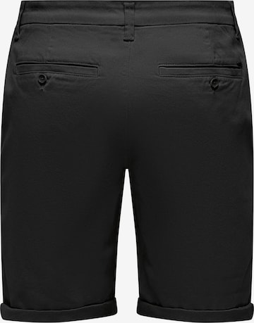 Only & Sons Regular Chino trousers 'PETER' in Black